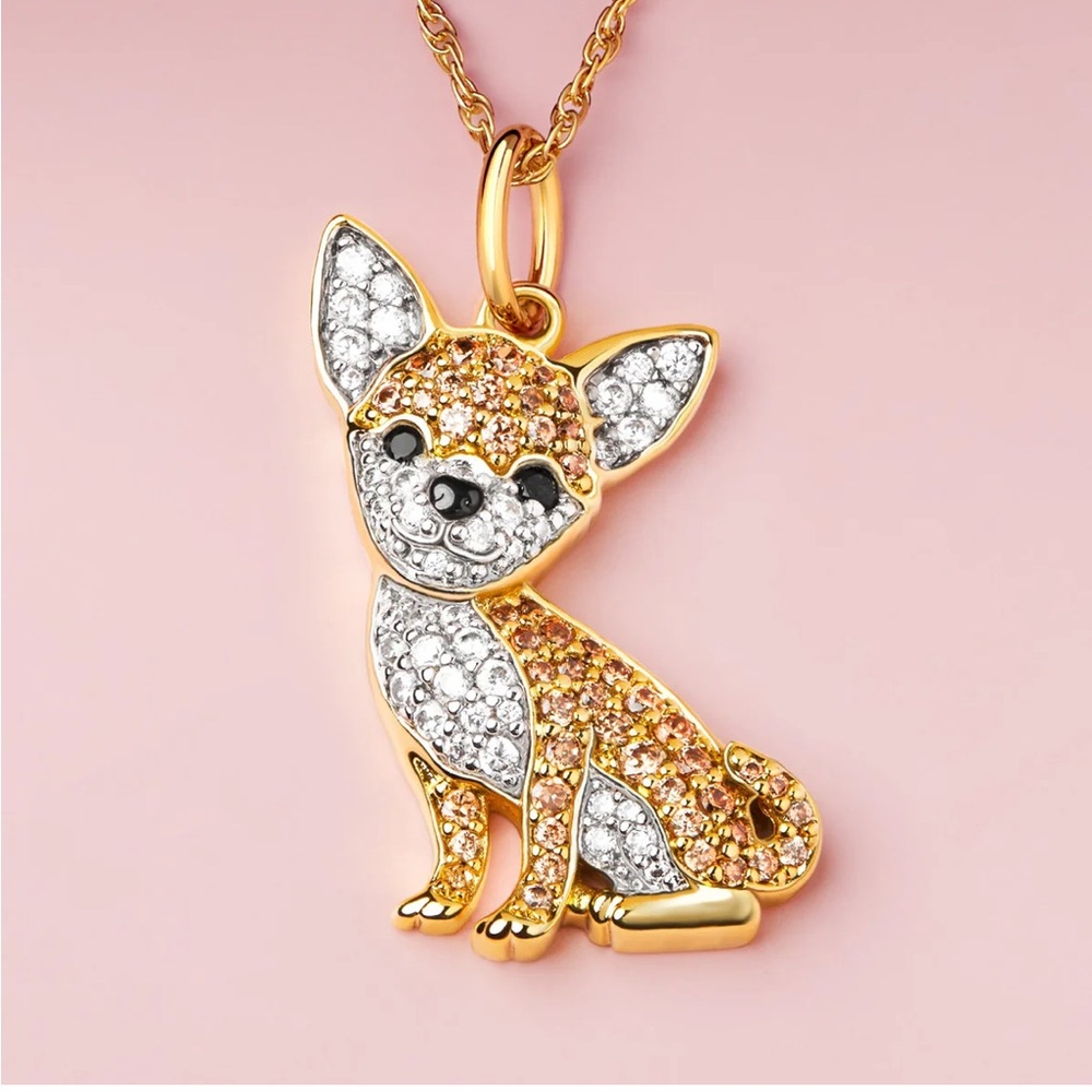 scamper & co Chihuahua‎ Sterling Silver Pendant Necklace